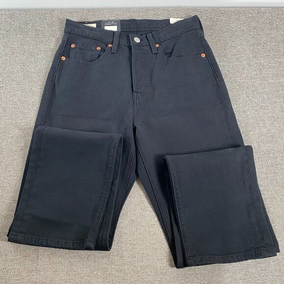 Levi's Premium 501 ORIGINAL FIT Denim Jeans Women's 27 x 32 High Rise Black NWT - Picture 3 of 14